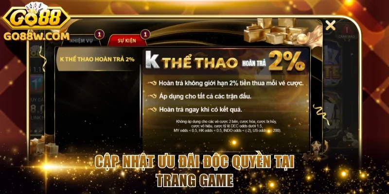 Cập nhật ưu đãi độc quyền tại trang game